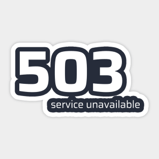 503 Service Unavailable Sticker